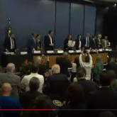 Dirigentes da CNTSS/CUT participam da cerimônia de reabertura da Mesa Nacional de Negociação Permanente (MNNP) - Brasília - 07.02.2023