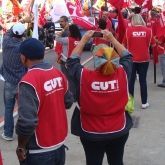 CNTSS/CUT participa de ato contra PL 4330 em frente a FIESP