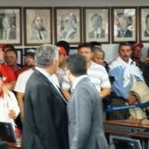 Direção da CNTSS/CUT durante ocupação da sessão na CCJC contra votação do PL 4330